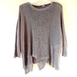 B&K Moda Scoop Neck Open Weave Sweater